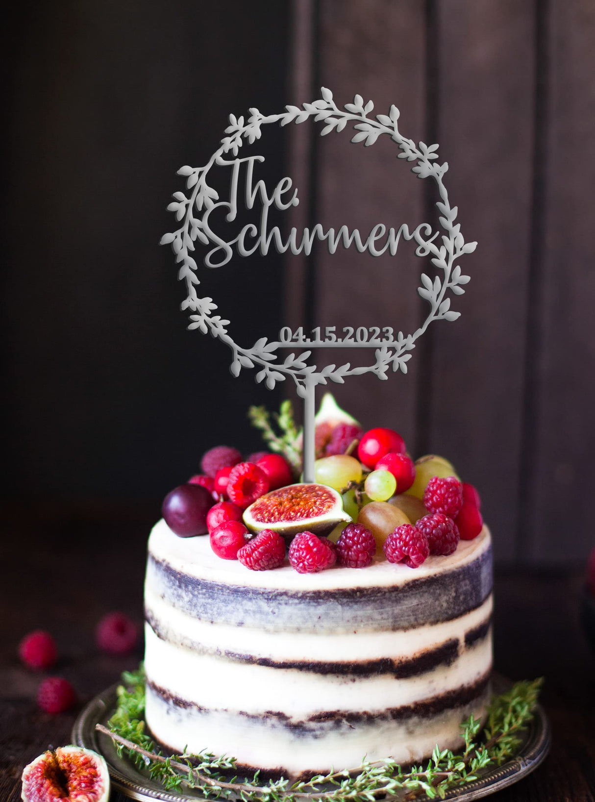 Mr and Mrs Cake Topper for wedding, Last name and date topper, Personalized cake topper, rustic toppers for cake, Wooden Bride & Groom Mr Mrs Heart Customized Wedding topper WoodArtSupply