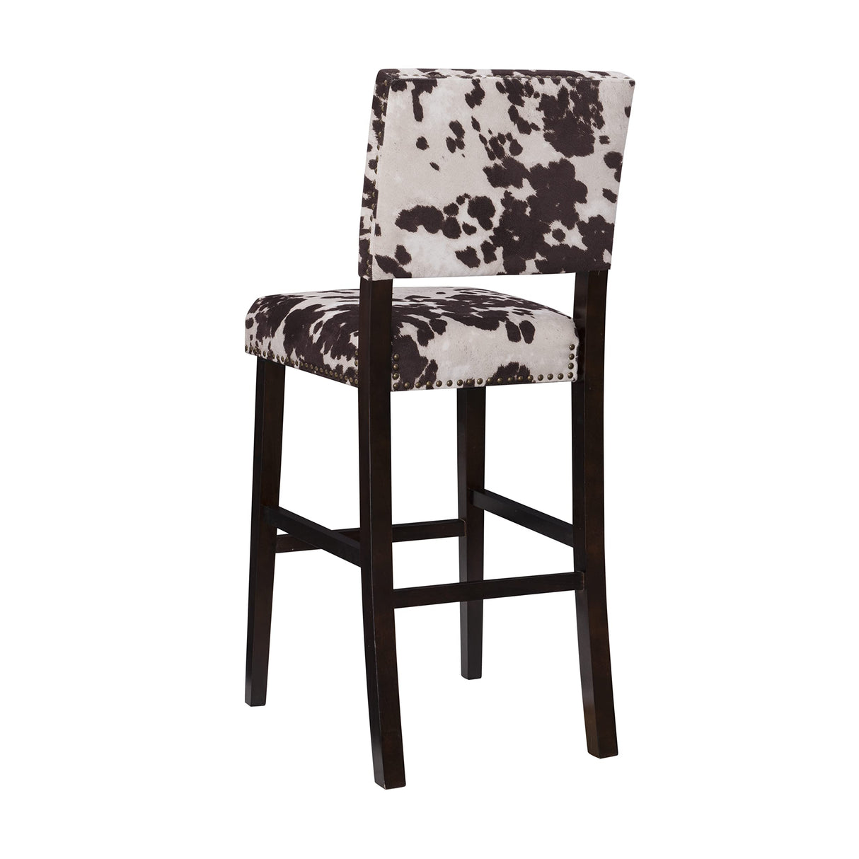 Linon Udder Madness Corey Bar Stool, 19"W x 22.5"D x 44.75"H, Brown Linon