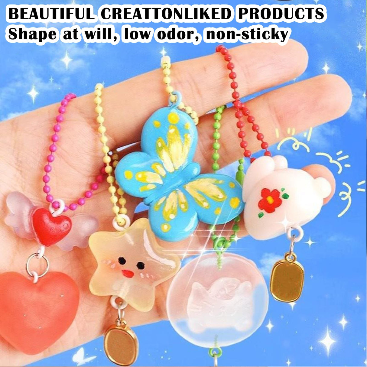 OOTDART 3.5 oz UV Clay Clear Polymer Resin for 3D Crafts, DIY Jewelry Making, Silicone Molds, UV Curing, Crystal Clear Casting, Miniature Art, and Handmade Resin Projects OOTDART