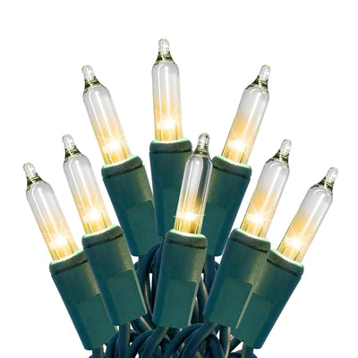 HISHINY Christmas Lights 100 Count Clear Christmas Tree Lights String with Green Wire for Outdoor Indoor Christmas Decorations Wedding Decorations Valentines Day Decor,UL Certified (21feet)