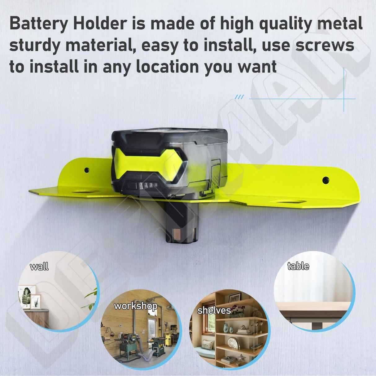 DECKMAN 204358001 Edge Guide Assembly & Battery Holder Kit Compatible with Ryobi P601 P206 18V One+ Trim Router, Pcl424, Pcl424B, for Ridgid R2401, Battery Holder Fit 18V Batteries DECKMAN