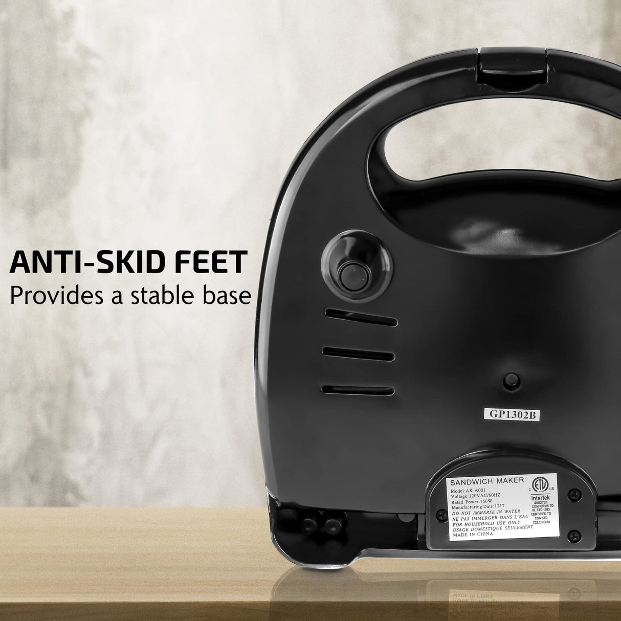 OVENTE 3 in 1 Electric Sandwich Maker, Panini Press Grill and Waffle Iron Set with Removable Non-Stick Plates, Perfect for Cooking Grilled Cheese, Tuna Melts, Burgers, Steaks and Snacks, Black GPI302B OVENTE