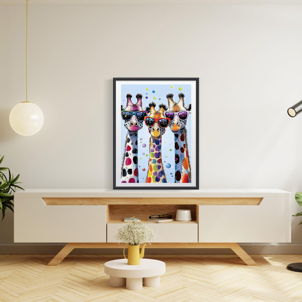 EOBROMD Diamond Art Painting Kits for Adults Giraffe Animal, 5D Full Drill Diamond Dots, DIY Diamond Art Painting Kits for Adults Beginners, Diamond Gem Art and Crafts for Home Wall Decor 12x16inch EOBROMD