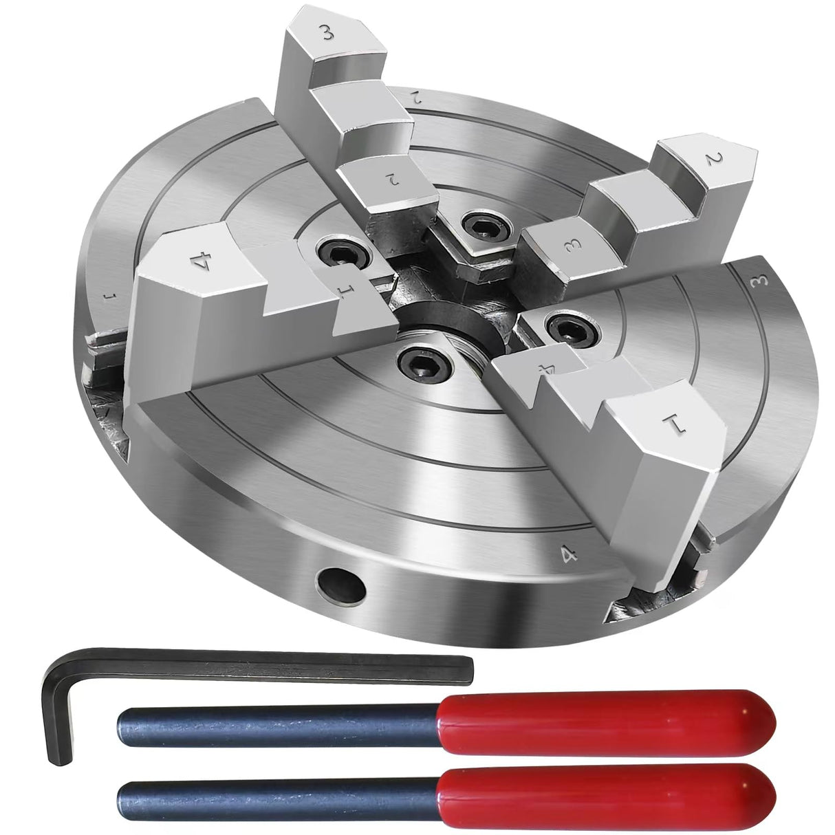 NNBWKIXI 6 Inch Wood Lathe Chuck Set 4 Jaws Self-Centering Lathe Chucks Thread 1 x 8TPI Lathe Chuck for Woodturning NNBWKIXI