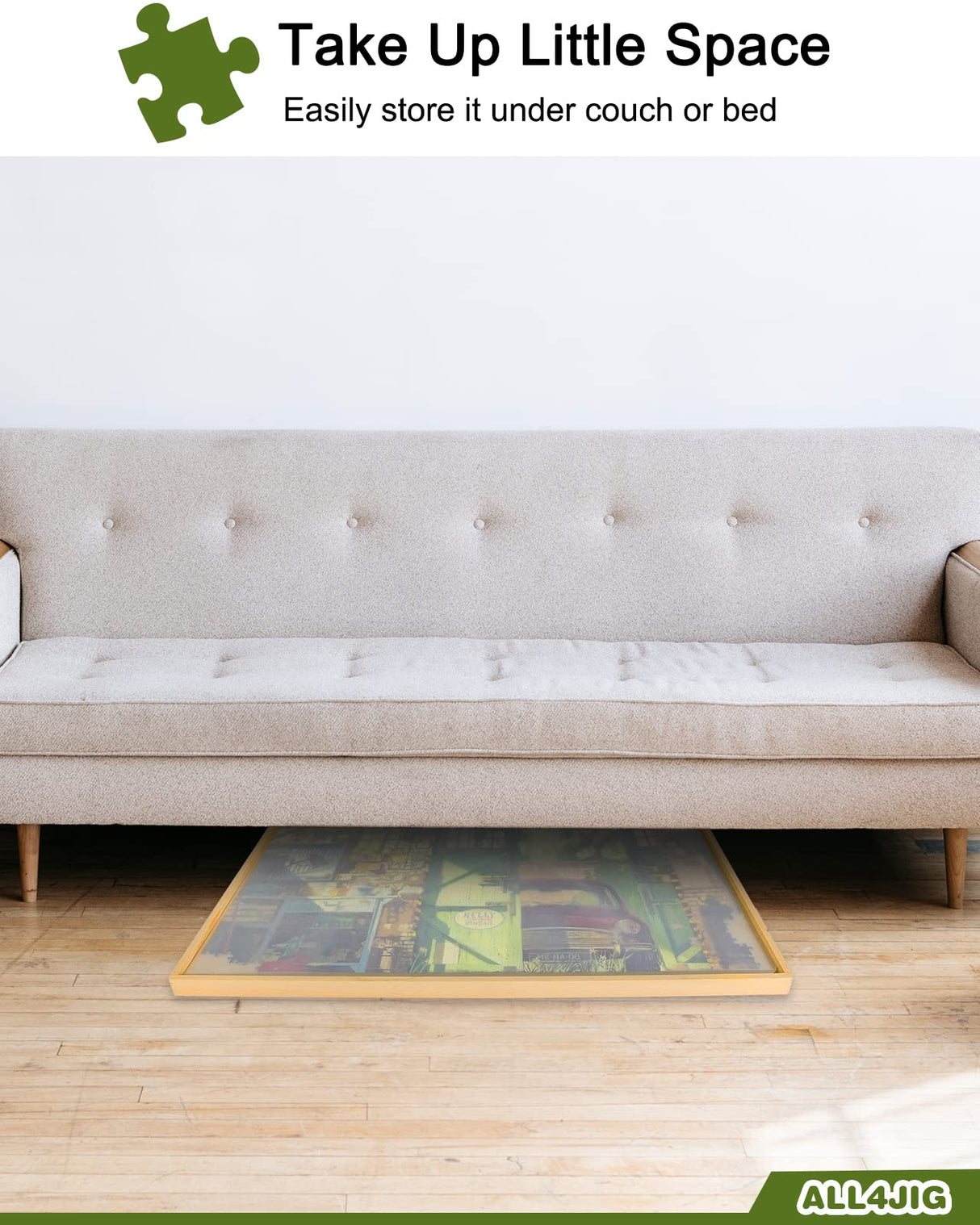 ALL4JIG 1000 Piece Rotating Puzzle Board with Drawers and Cover 22"x30"Portable Wooden Jigsaw Puzzle Table for Adults Portable,Lazy Susan Spinning Puzzle Boards ALL4JIG