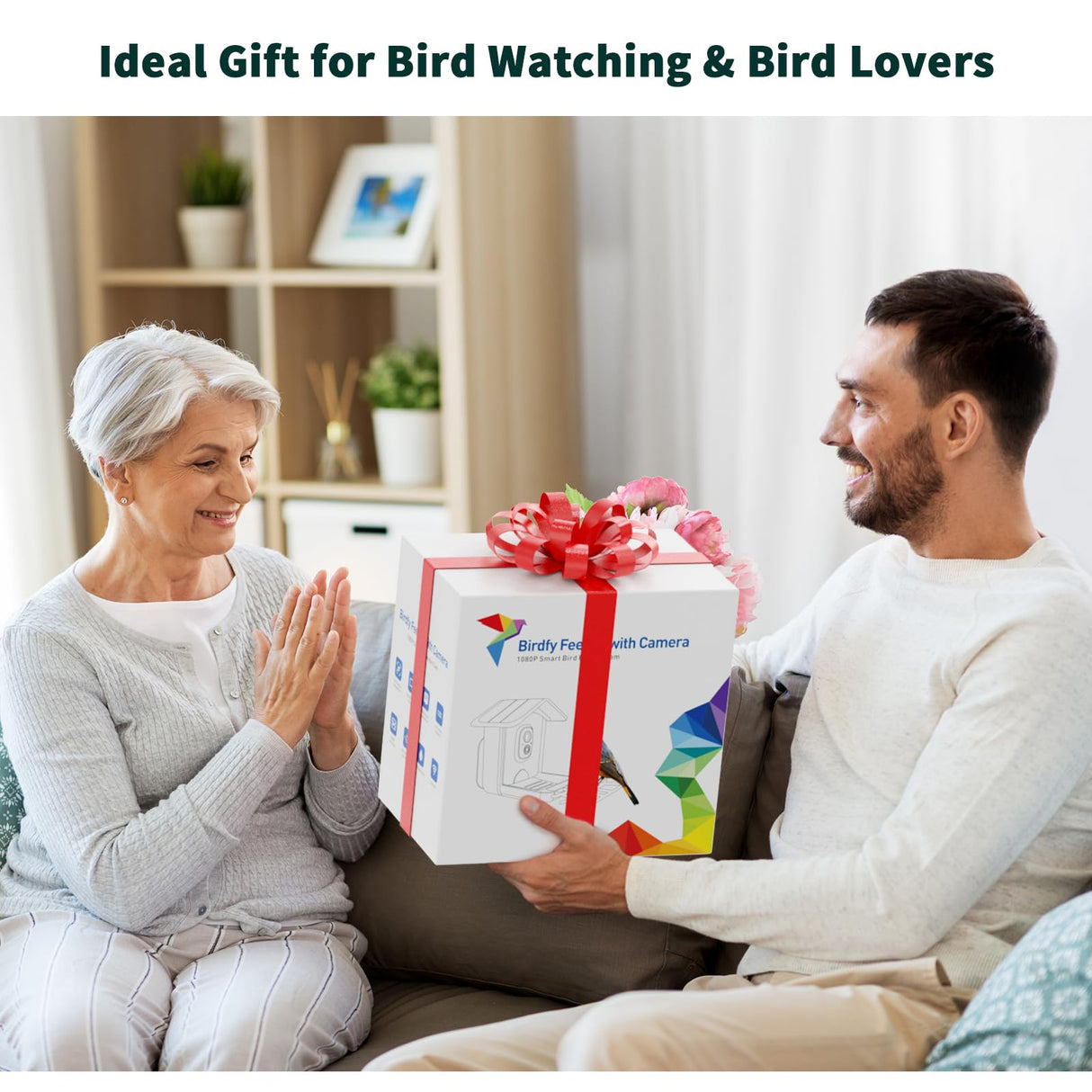 Smart Bird Feeder with Camera, Bird House with Cam with AI Identify Bird Species, Auto Capture Bird Videos & Motion Detection, Real Time Views, Bird Watching Camera Gift for Bird Lover HARYMOR