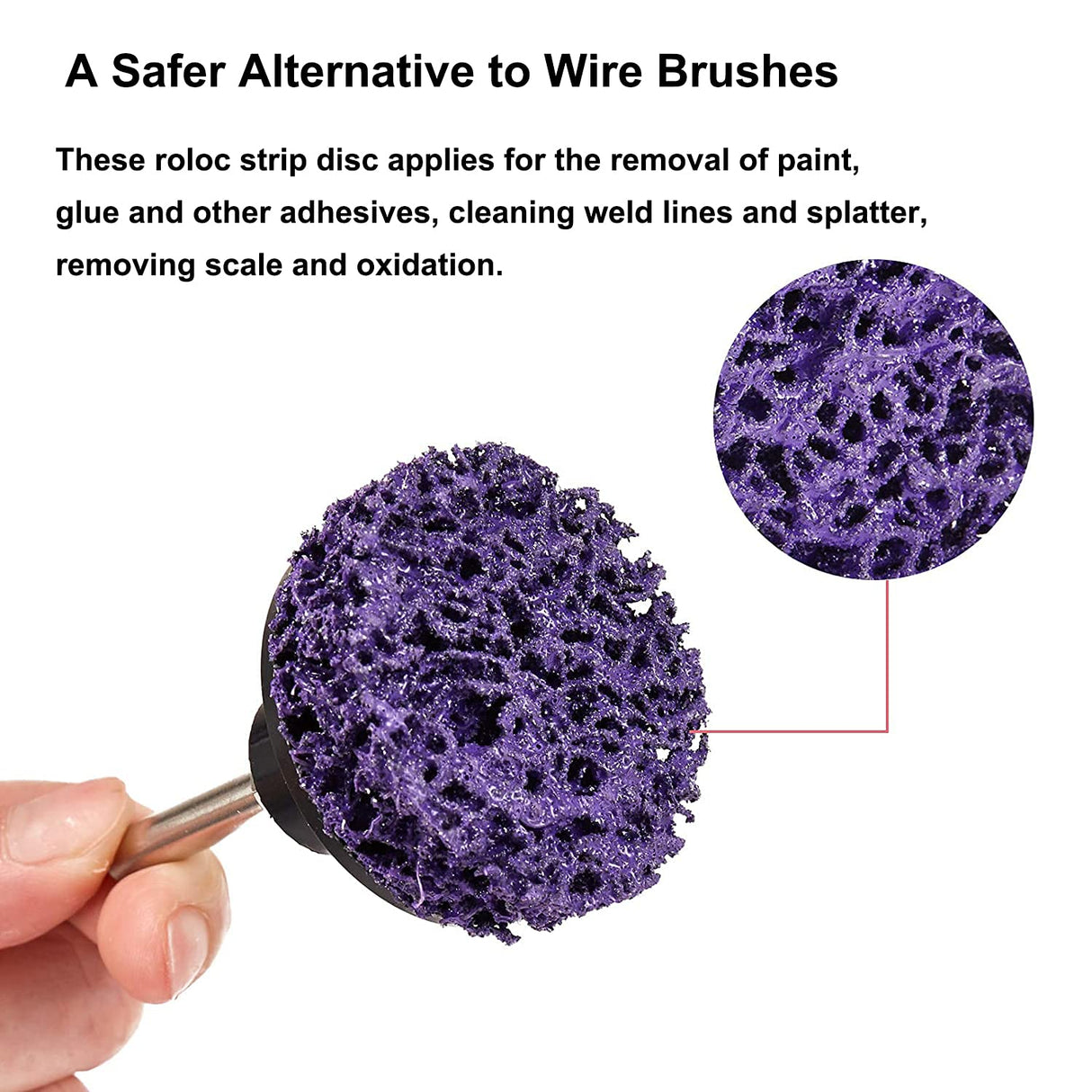 21 Pcs 2" Quick Change Easy Strip Discs Angel Die Grinder Attachments for Strips Paint, Cleans Welds, Removes Rust, Scale and Oxidation. Dele