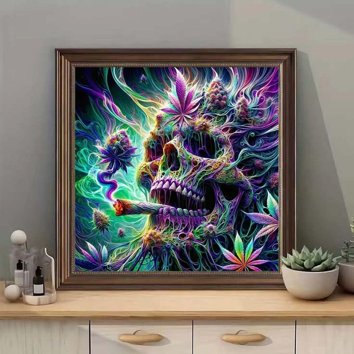 5D Diamond Art Kits for Adults,DIY Skull Diamond Painting Kits Full Drill Diamond Crystal Rhinestone Gem Art Craft Kits for Adults,Home Wall Decor 12X12Inch SHICERNHJ