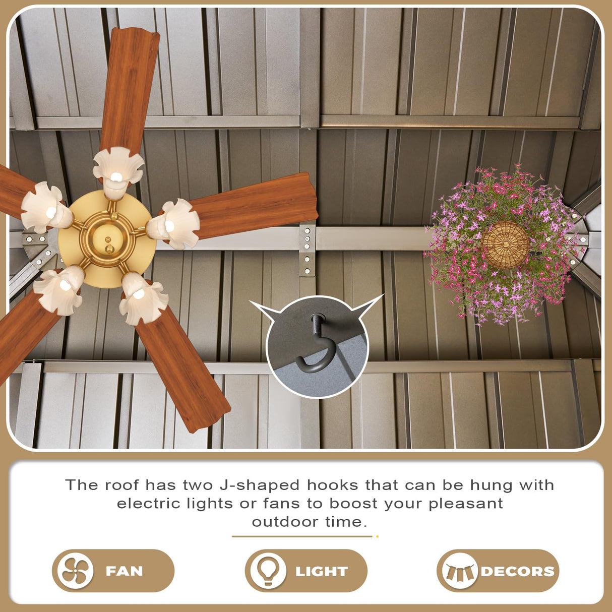 EROMMY 12' x 16' Sunroom, All-Season Gazebo Solarium with Galvanized Steel Roof, Aluminum Frame, Outdoor Permanent Sun Room with Sliding Door EROMMY