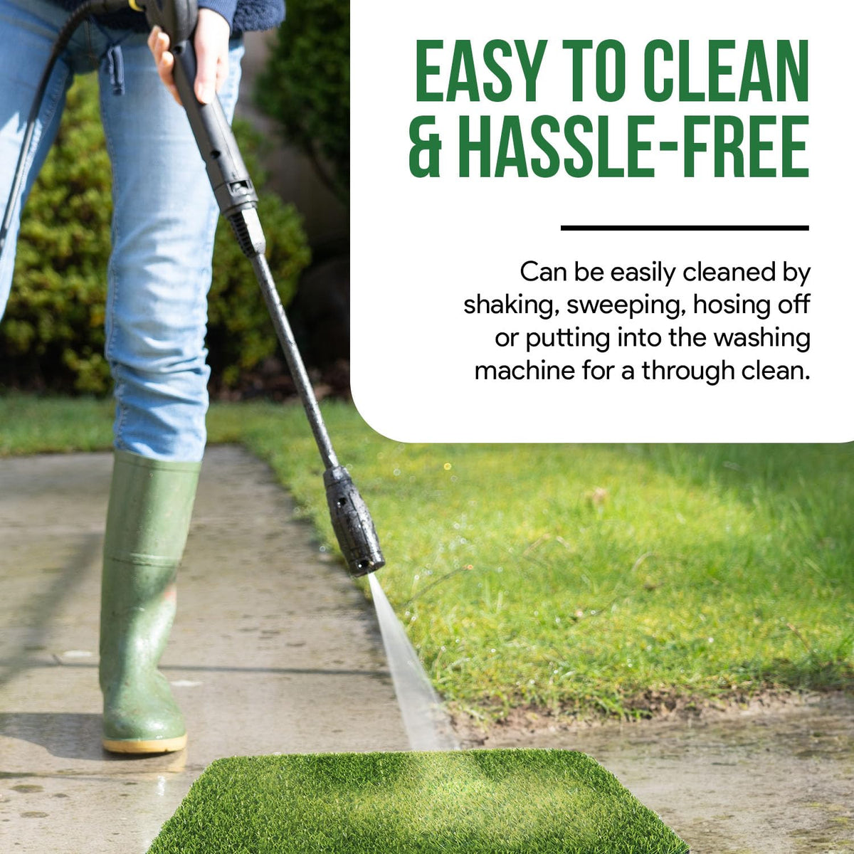 MAYSHINE Artificial Grass Door Mat - for Entryway Indoor/Outdoor Green Turf Rug, Perfect for Dog Potty Training and Multi-Purpose Use 29.5x17inches MAYSHINE