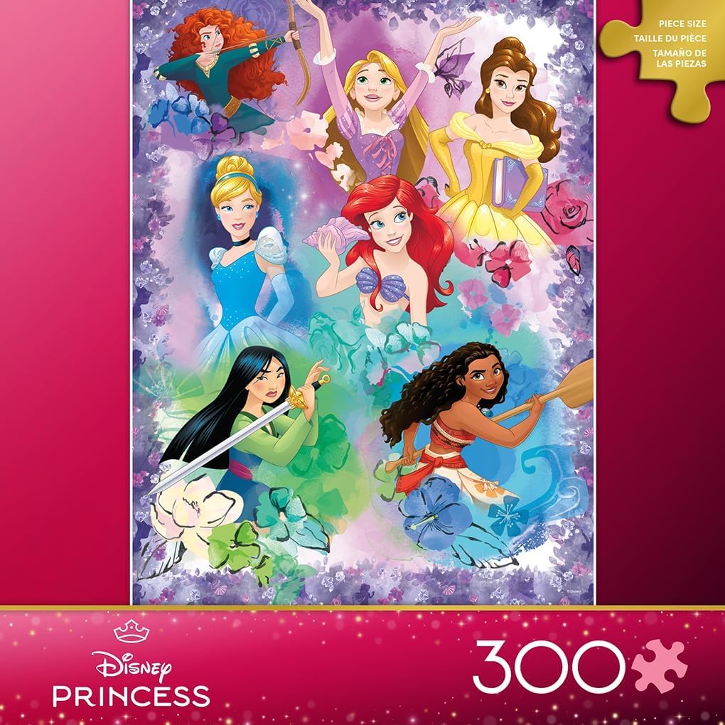 Ceaco - Disney - Purple Princess Collage - 300 Oversized Piece Jigsaw Puzzle Ceaco
