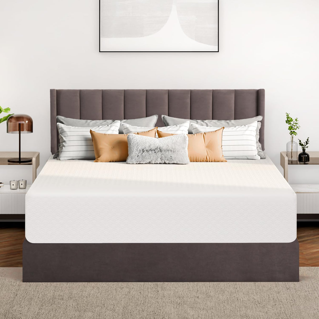 NEO SLEEP 12 Inch Queen Medium Firm Cooling Gel Memory Foam Mattress for Cool Sleep Pressure Relieving CertiPUR-US Certified Mattress in a Box Fiberglass Free (Queen, 12 in) NEO SLEEP