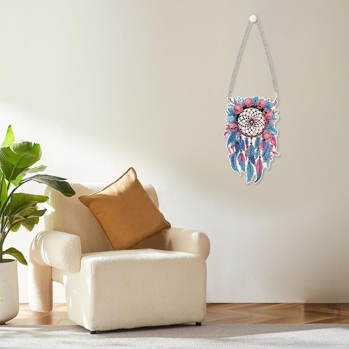 MOGTAA Dream Catcher Diamond Art Hanging Pendant Kits, 5D Special Shape Diamond Art Kits for Adults Beginners, Crystal Rhinestones Diamond Painting Gem Art for Home Decor MOGTAA