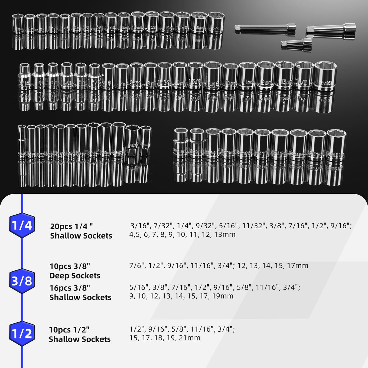 Prostormer Mechanic Tool Set, 240-Pieces Universal Household Auto Repair Tool Kit with Heavy Duty Aluminium Tool Box Prostormer