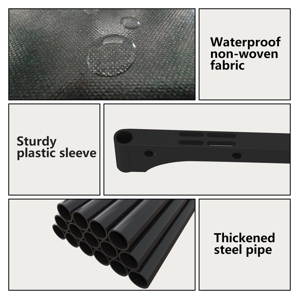 JIUYOTREE 5-Tiers Portable Bookshelf with Fabric Cloth at Back, 8 Cube Closet Storage Organizer Bookcase, Living Room,Study Room,Bedroom, Black JIUYOTREE