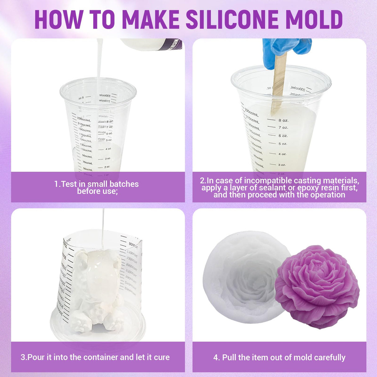 66oz Silicone Mold Making Kit - 1:1 Platinum Silicone Rubber for Casting Resin Molds, Jewelry Molds, Crafts – 15A Medium Hardness, Easy for Beginners & Pros Crafters SHORE RESIN