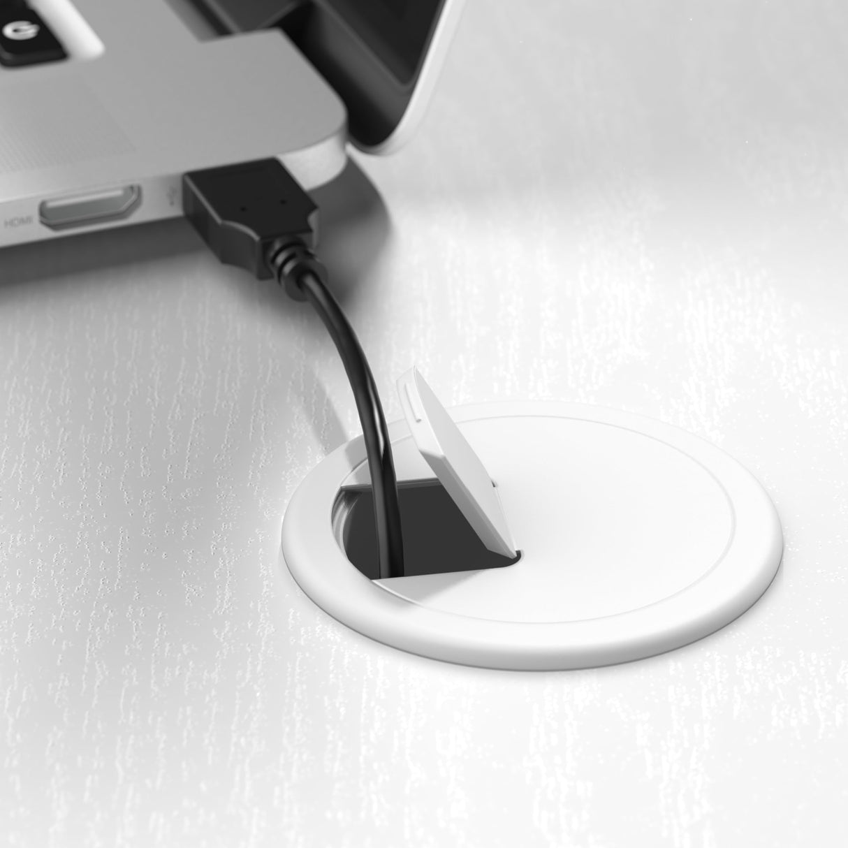 Bush Furniture Westbrook 60W Computer Desk with Hutch and Storage in White Ash | Farmhouse Desk for Home Office Workspace Bush Business Furniture