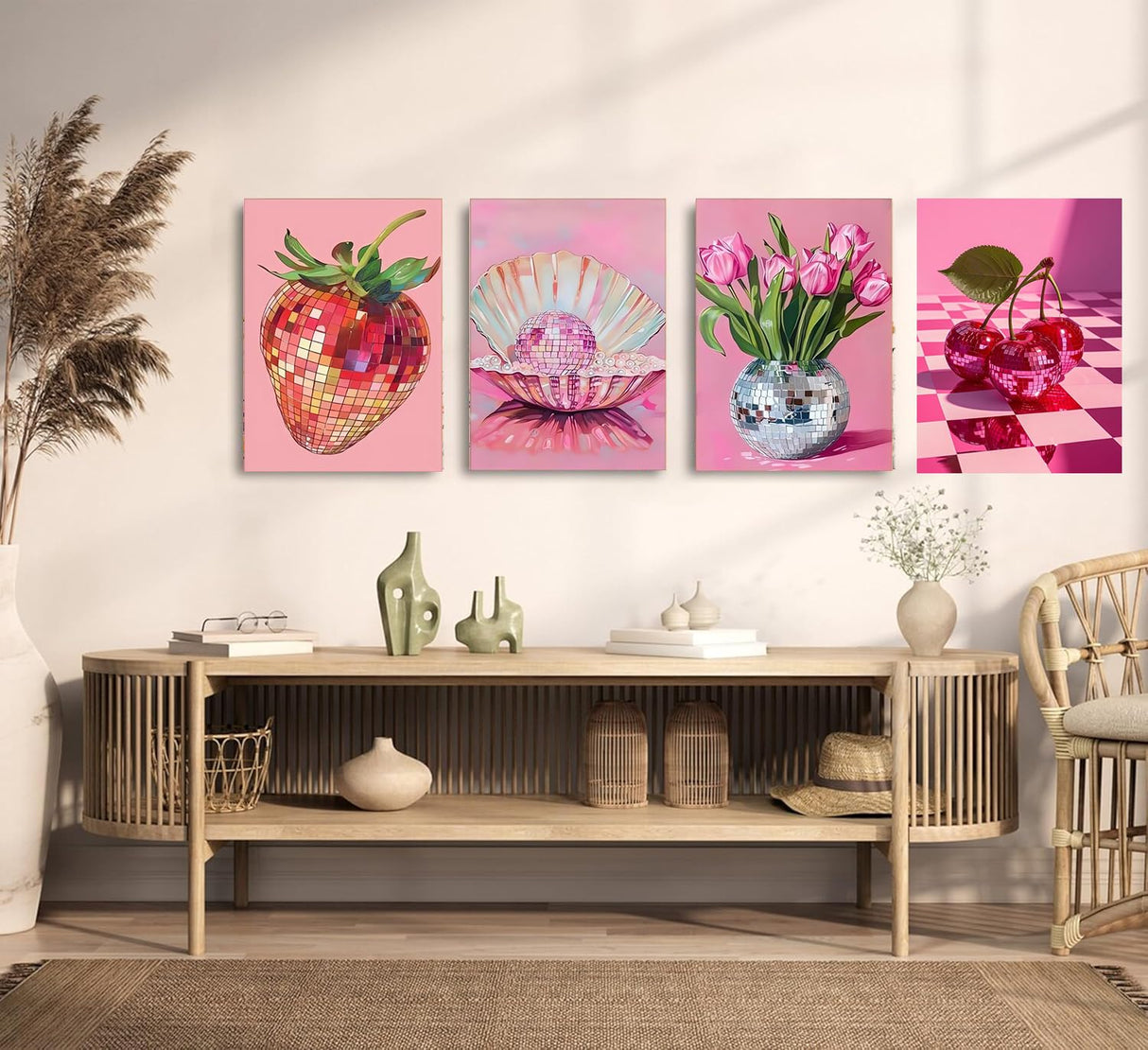 DAZZLEDOTS Diamond Art Kits for Adults, 4-Pack Disco Ball Diamond Painting Kits for Beginner Round 5D Full Drill Diamond Dots Crafts for Home Wall Decor Gifts 12x16 Inch DAZZLEDOTS