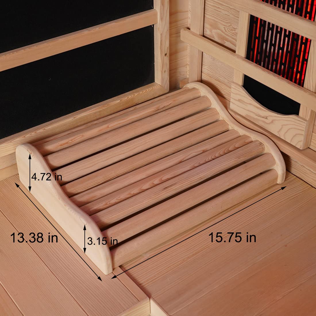 amocane Sauna Headrest, Wooden Sauna Pillow, Sauna Accessories for Infrared & Steam & Barrel Sauna Room for Recovery Wellness Relaxation (1, Hemlock) amocane