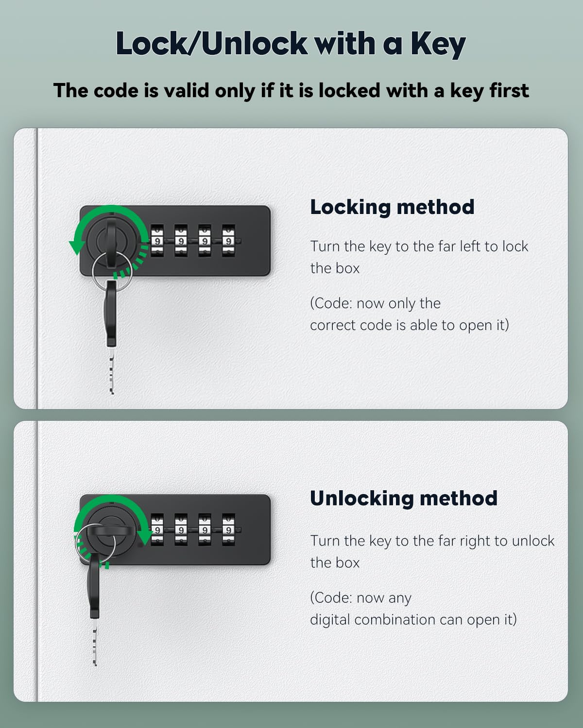Uniclife Wall Mount Medicine Cabinet with Combination & Key Lock Locking First Aid Cabinet Lockable Medical Cabinet Large Capacity Medicine Organizer Secure Steel Wall Cabinet Metal Storage Box, White Uniclife