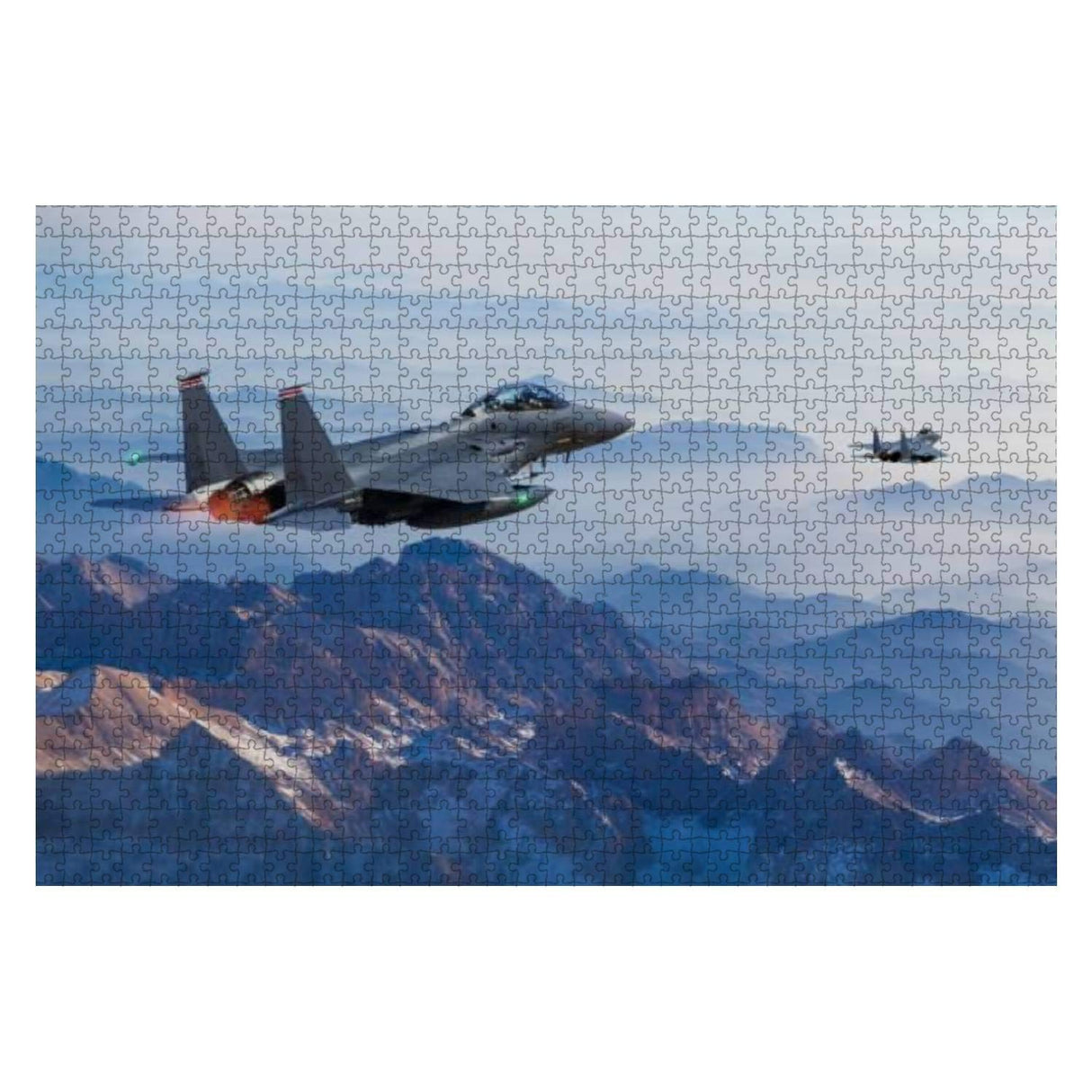 f 15 Eagle Fighter Jets Flying Above Mountains Aviation Military 1000 Piece Wooden Jigsaw Puzzle DIY Children Educational Puzzles Adult Decompression Gift Creative Games Toys Puzzles Home Decor Victoria Kay