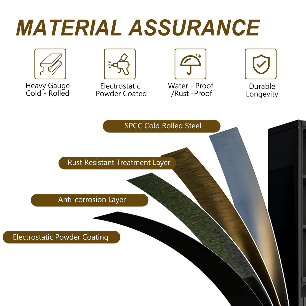 pozdeg 67" Metal Storage Cabinet with Lock, Tall Narrow Office File Cabinets with 5 Adjustable Shelves, Metal Steel Locker for Home, School, Office, Garage or Gym (Black) pozdeg