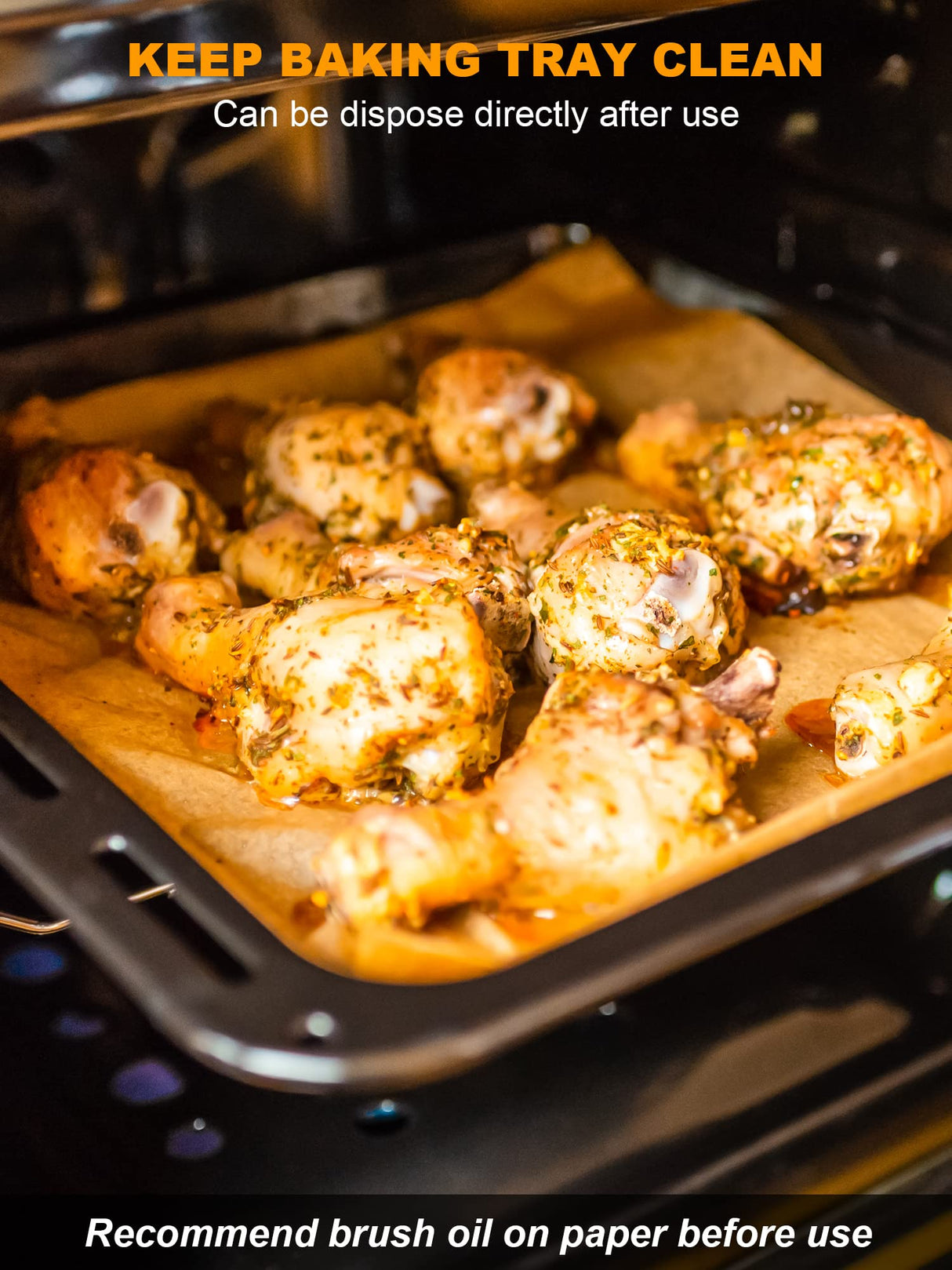 SMARTAKE 200 Pcs Parchment Paper Baking Sheets, 12x16 Inches Non-Stick Precut Baking Parchment, Perfect for Baking Grilling Air Fryer Steaming Bread Cup Cake Cookie and More (Unbleached) SMARTAKE