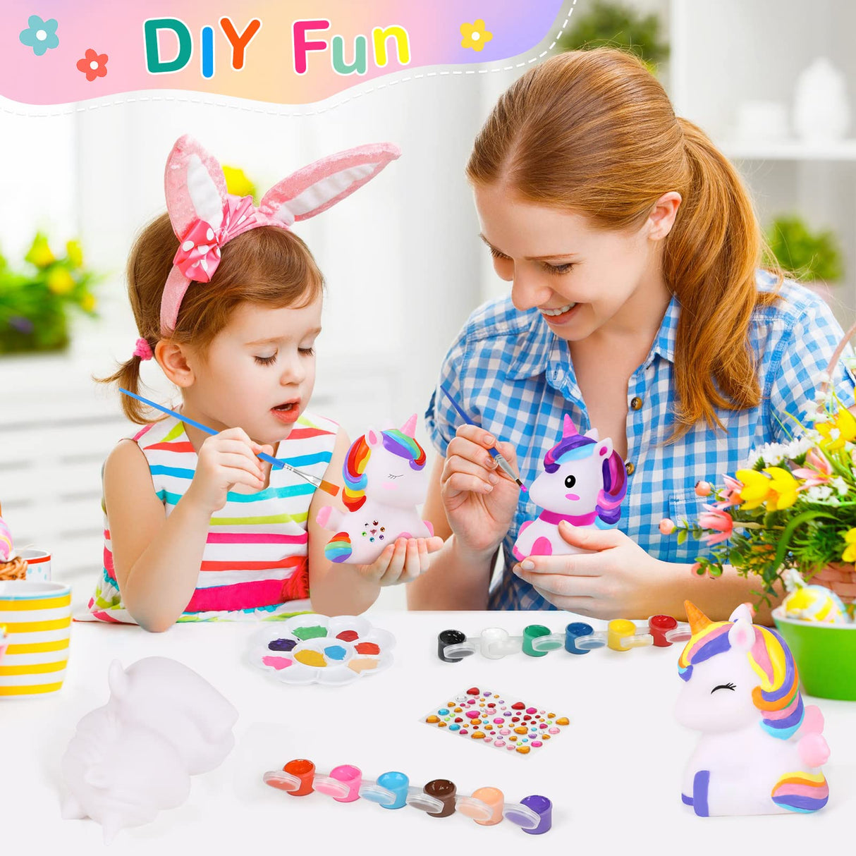 dededa Paint Your Own Unicorn Night Light Art Kit, Arts and Crafts for Kids Ages 4-8,Unicorns Gifts for Girls Painting Kit Unicorn Toys for Kids 4 5 6 7 8 9 10 11 12+ (1Pc) dededa