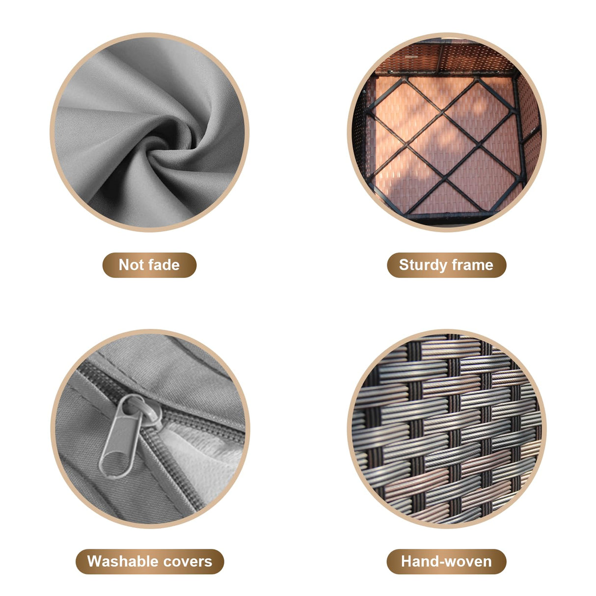 gaildon 7 Piece Patio Furniture Set with 42" Fire Pit Table Outdoor Sectional Conversation Sofa Set with Coffee Table and Comfortable Cushions, Grey gaildon