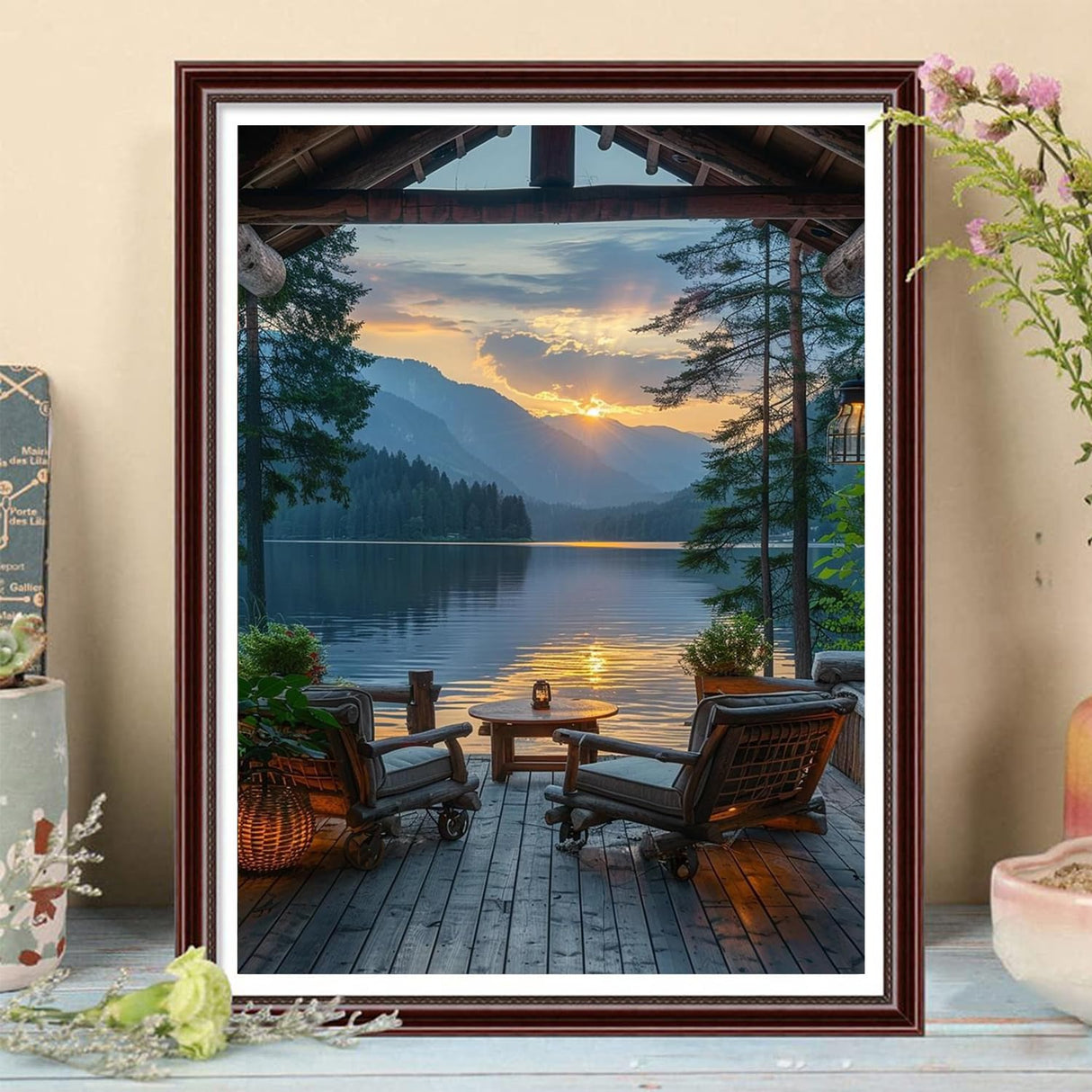 JXDXDJ Landscape Diamond Art Kits for Adults,Tree 5D Diamond Painting Kits Round Diamond Dots for Adults,DIY Full Drill Painting Kit Art and Crafts Gem Art for Adult Home Wall Decor 12 X 16 Inch JXDXDJ