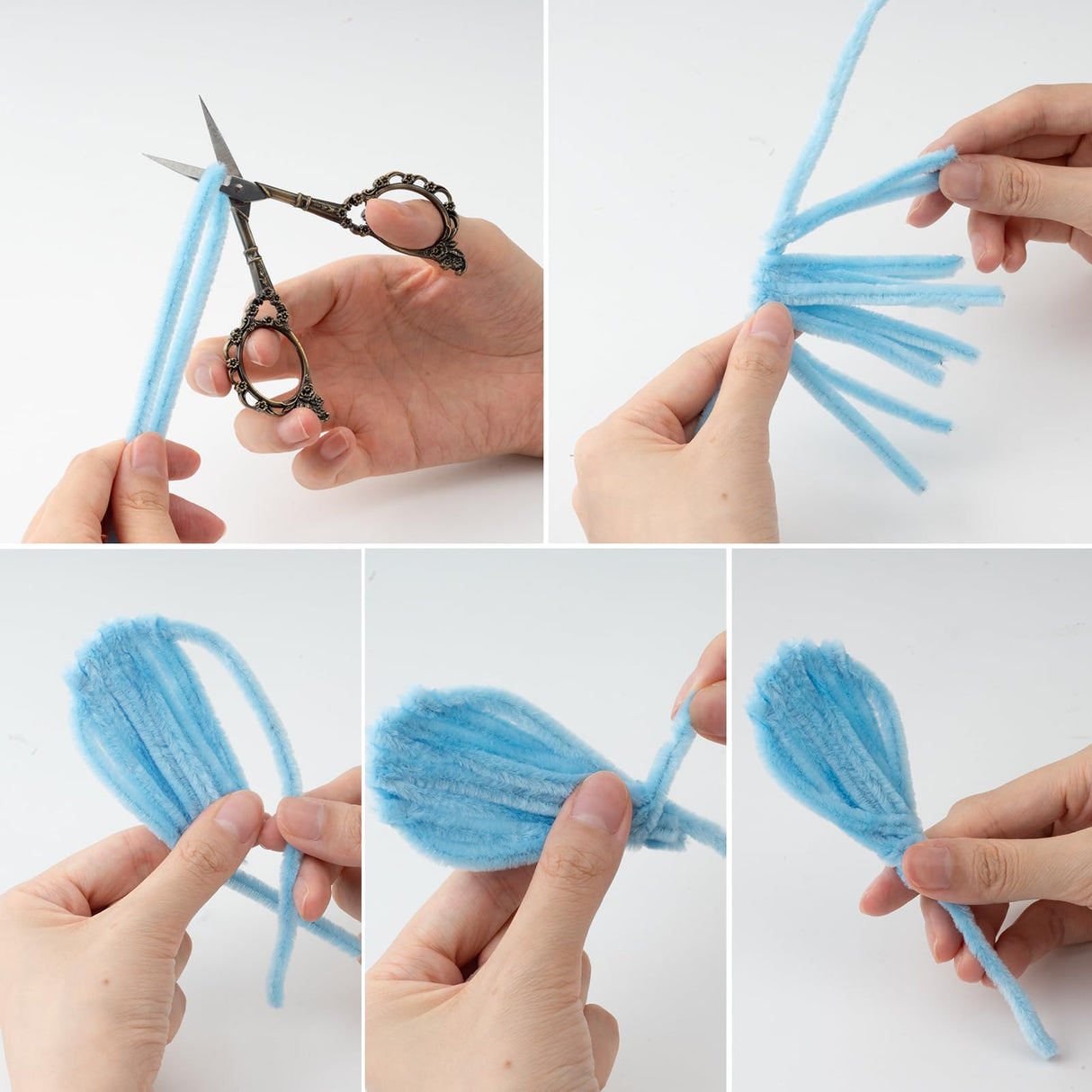 Caydo 500 Pieces Pipe Cleaners Flower Set, Chenille Stems, Pipe Cleaner Craft Supplies Bulk Fluffy Fuzzy Sticks for DIY Art Projects Creative Gift Party Decorations (Macaron) Caydo