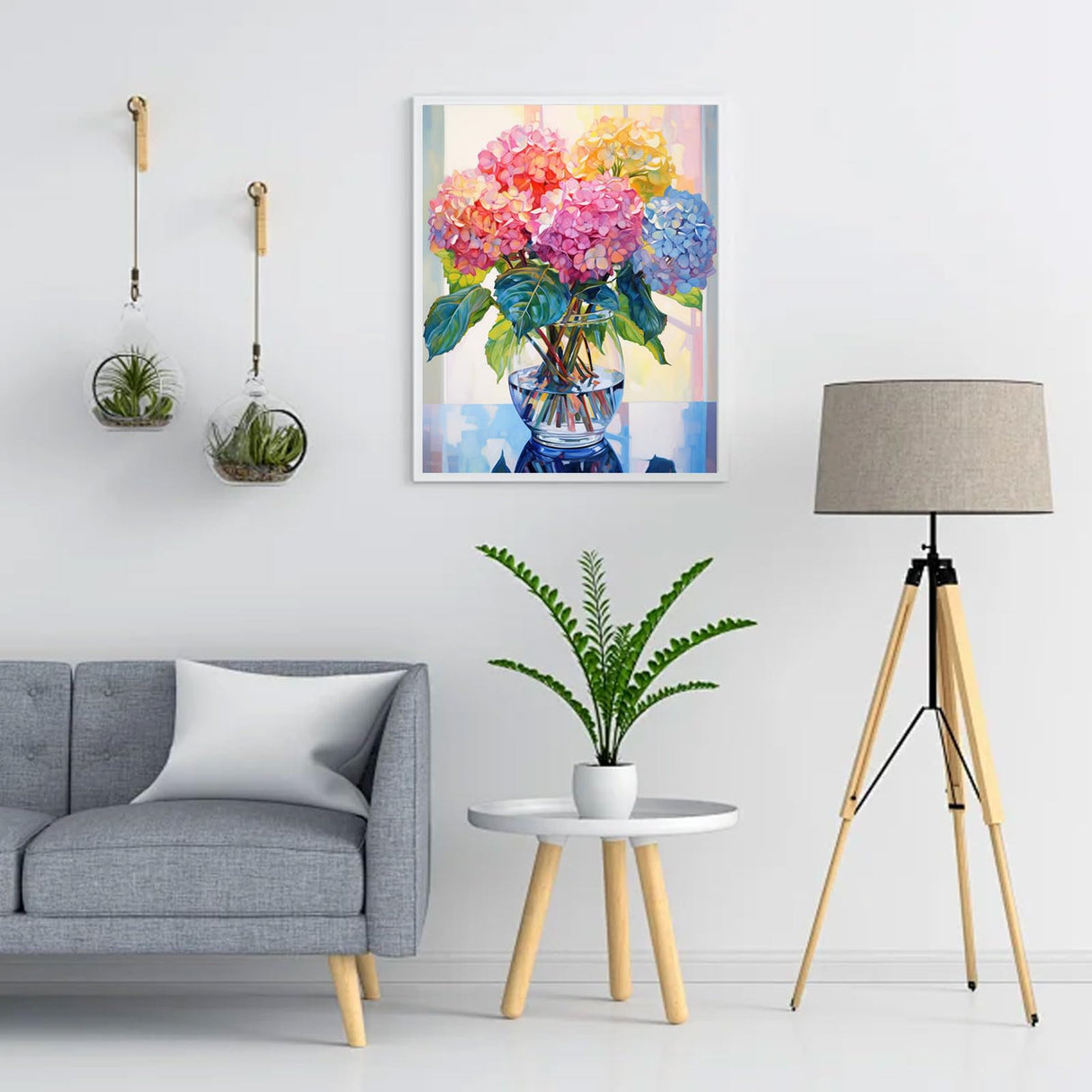 Hydrangea Diamond Painting Kits for Adults-Flowers Diamond Art Kits for Adults,5D Diamond Painting Flowers,DIY Full Drill Diamond Painting Flower Gem Art and Crafts 12x16inch Ausanrl