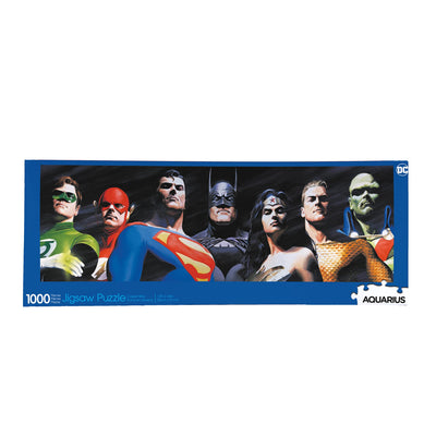 AQUARIUS DC Comics Justice League Puzzle (Slim 1000 Piece Jigsaw Puzzle) - Glare Free - Precision Fit - Officially Licensed DC Comics Merchandise & Collectibles - 12 x 36 Inches