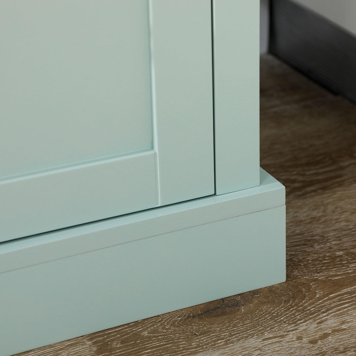 HOMCOM 71" Freestanding Pantry, Kitchen Buffet with Hutch, Modern Storage Cabinet, Microwave Cabinet with Drawers, Glass Doors, and Adjustable Shelves, Light Blue HOMCOM