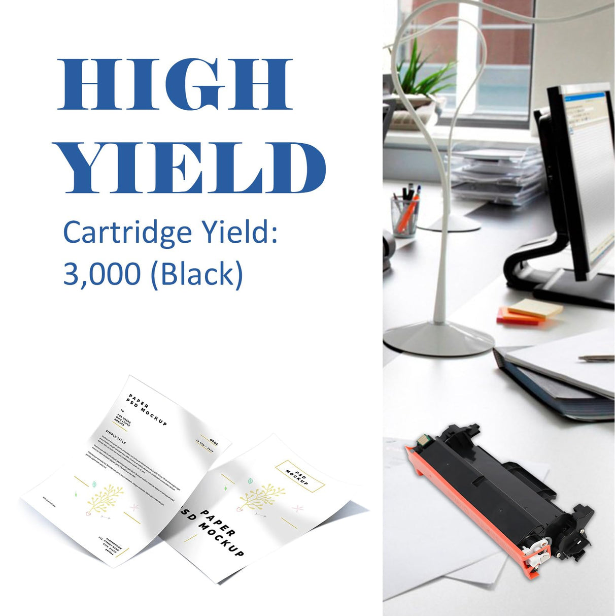 TN760 Toner for Brother Printer: Replacement for Brother TN730 TN 760 TN-730/TN-760 TN-760 TN-730 High Yield Black Cartridge MFC-L2710DW MFC-L2750DW DCP-L2550DW HL-L2350DW HL-L2395DW HL-L2370DW 2 Pack Toner H-Party