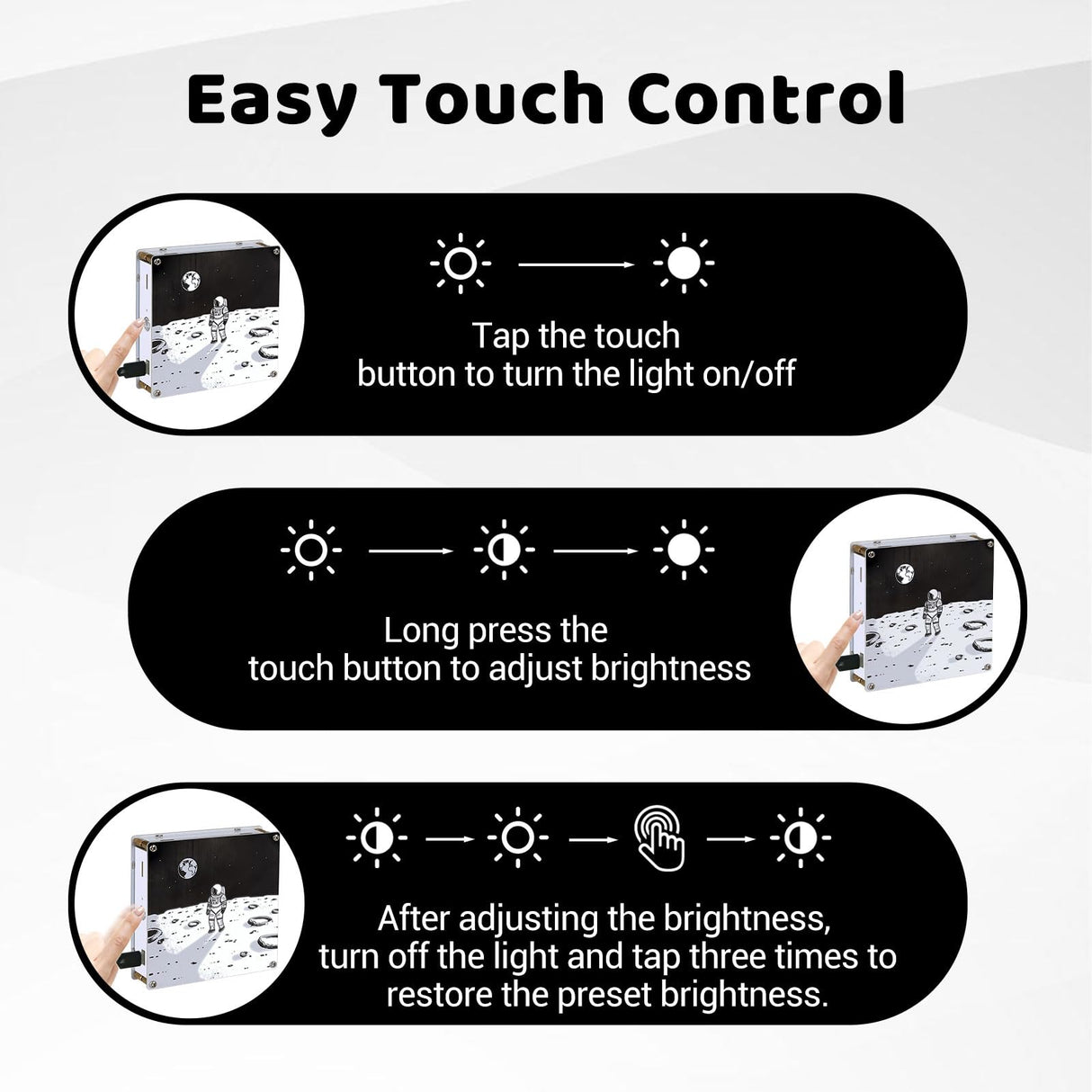 MIOYOOW Light Painting Lamp DIY Soldering Kit, Double-Sided PCB Night Light Solder Practice Kit with Adjustable Brightness, Electronics Project for School Learning and Desk Decoration MiOYOOW