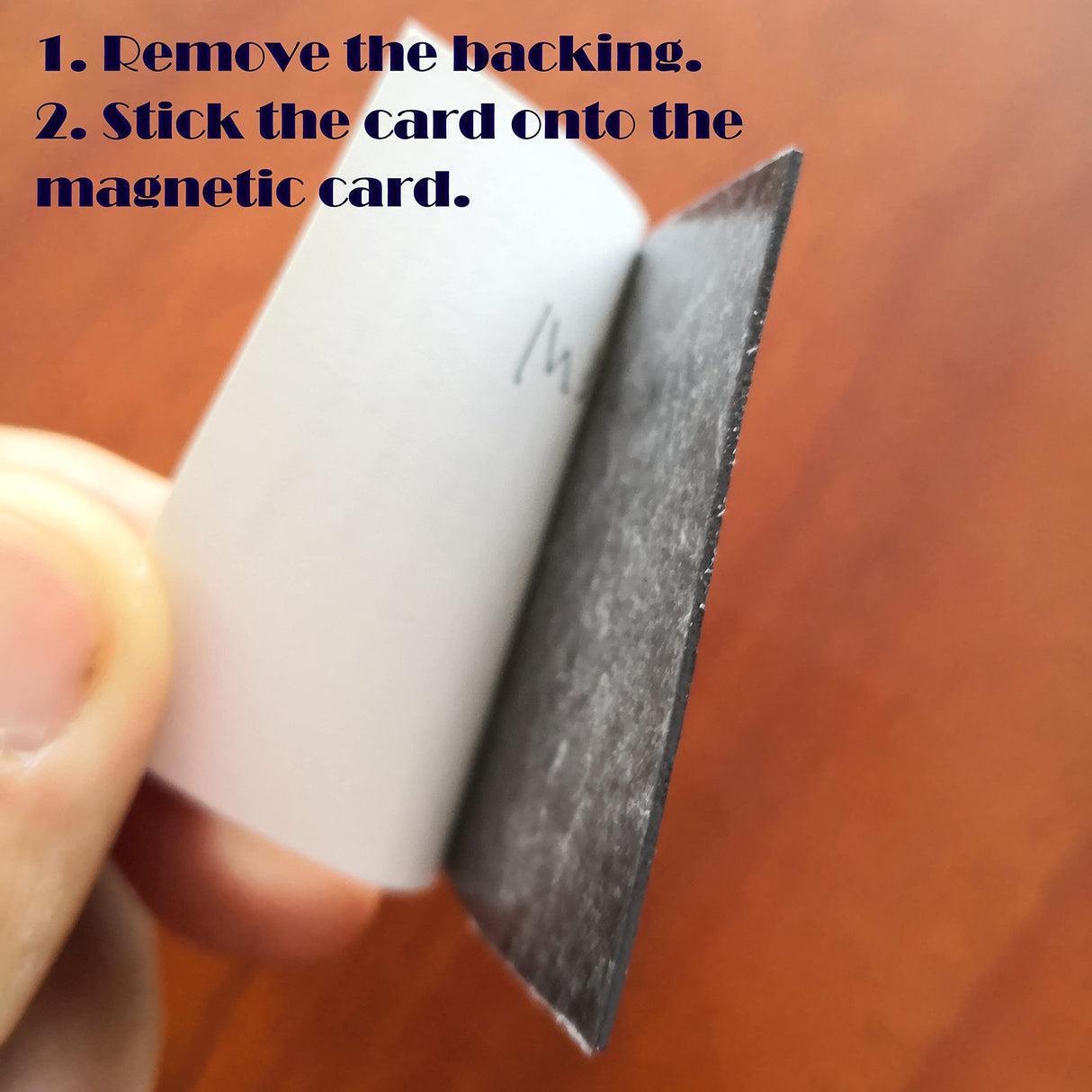 LLPT Self Adhesive Business Card Magnets 100 Packs Easy Peel Stick Promotion Small Magnetic Sheet for Business Marketing Card Teaching Schedule Photo Wall(BCM100) LLPT