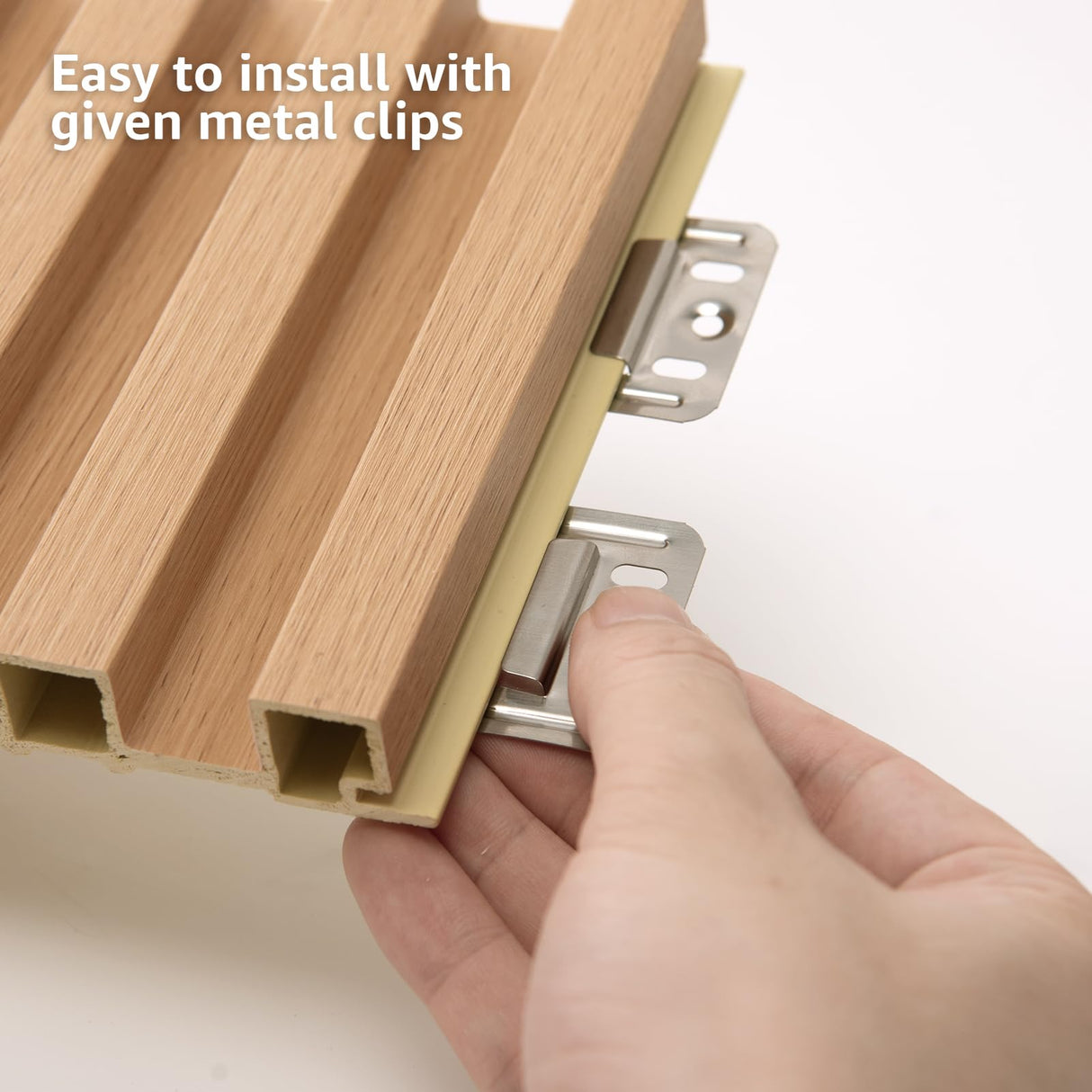 Art3d 8-Pack 96 x 6in. WPC Acoustic Slat Wall Panel for Modern Interior Decor, TV Background, Living Room, Oak Art3d