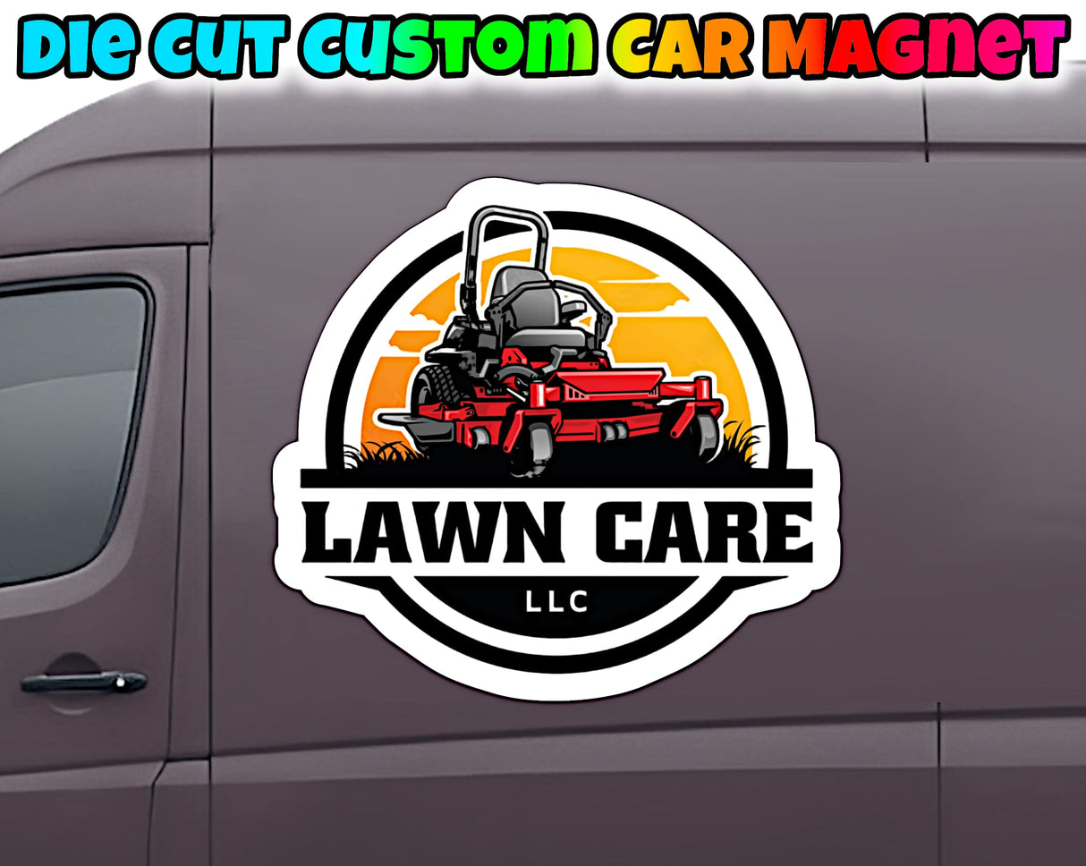 Die Cut Custom Car Magnet Sign | Personalized Logo for Your Car Van Truck | Advertise Your Business Vehicle Magnetic | Professionally Printed | Crafted in USA | Choose Your Text Logo WoodArtSupply