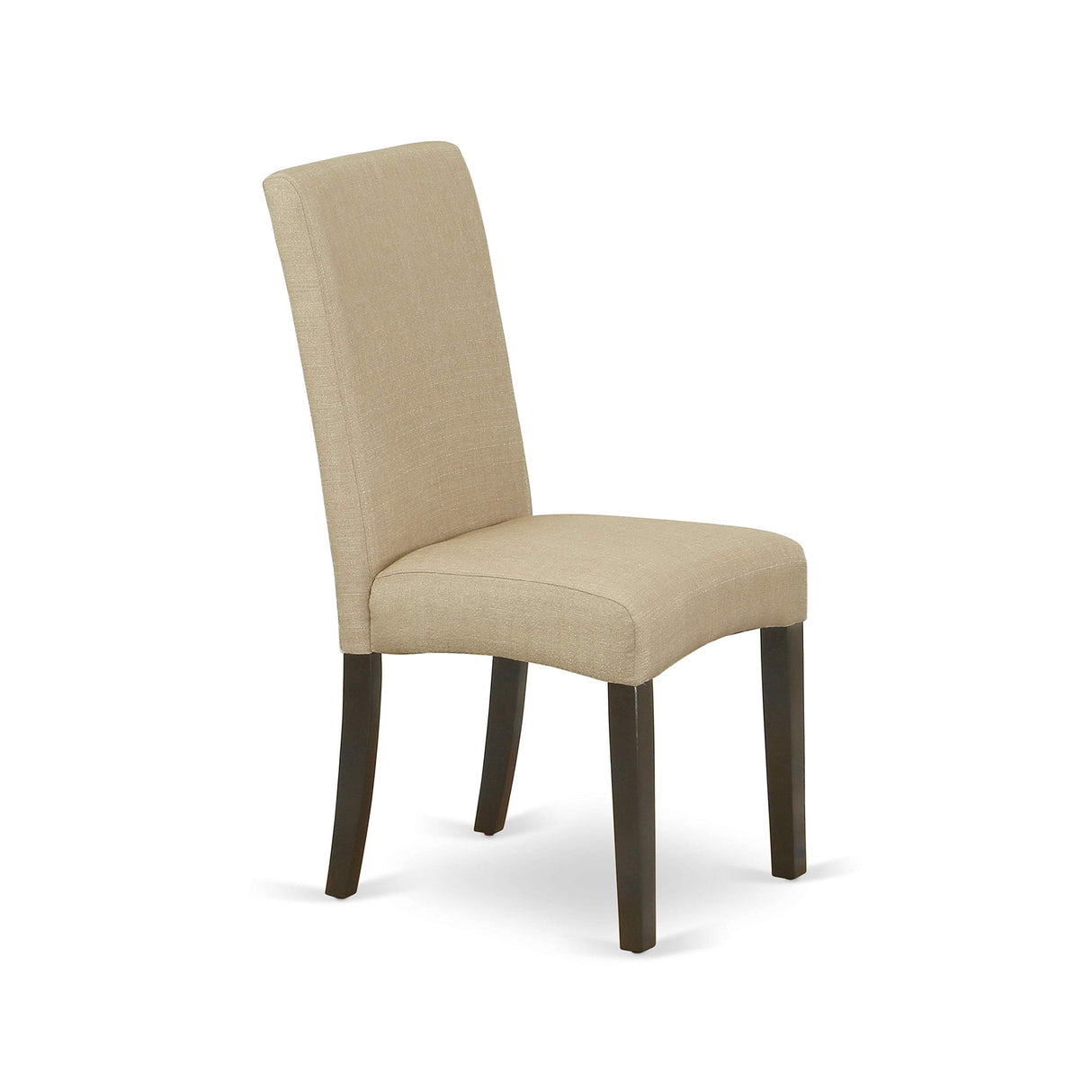 East West Furniture PFDR9-CAP-03 9 Piece Dining Set Includes a Square Dining Room Table with Butterfly Leaf and 8 Brown Linen Fabric Upholstered Parson Chairs, 54x54 Inch, Cappuccino East West Furniture