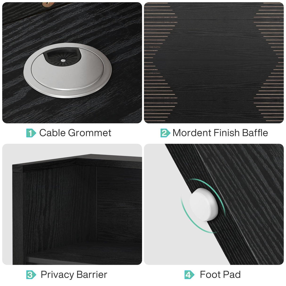 Tribesigns Reception Desk, Modern Front Desk with Counter, 47 Inch Small Retail Counter for Checkout, Lobby, Salon, Small Office, Reception Area (Black, 47.2" W x 19.7" D x 43.3" H) Tribesigns