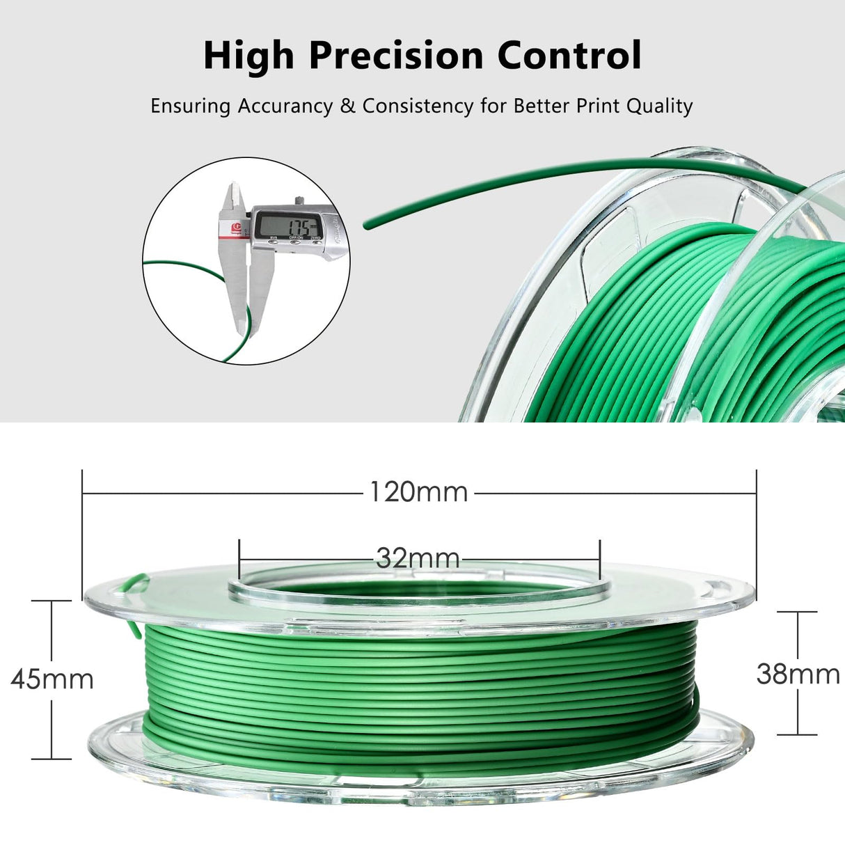 AOSEED 3D Printer Filament Set, 1.75mm (± 0.03 mm) PLA Filament, Purple/Green/Blue/Yellow/White/Iridescent/Red/Orange 3D Printing Filament Bundle for Most of 3D Printer, 200g/0.44lbs x 8 Spools Pack AOSEED