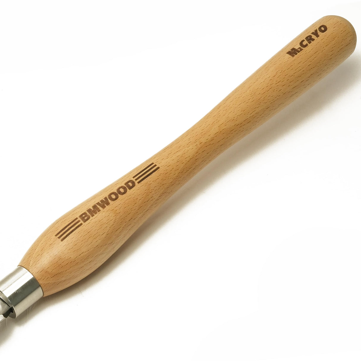 BMWOOD Cryo M2 HSS Diamond Parting Tool 3/16" with 12-1/2" Beech Handle for Woodturning Chisels BMWOOD