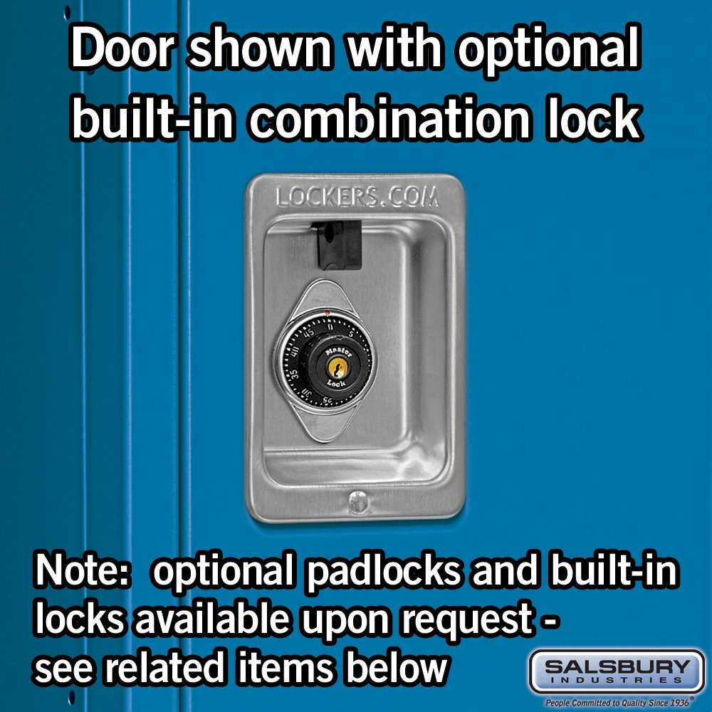 Salsbury Industries 51368BL-U Single Tier 45-Inch Wide 6-Feet High 18-Inch Deep Unassembled Extra Wide Standard Metal Locker, Blue Salsbury Industries