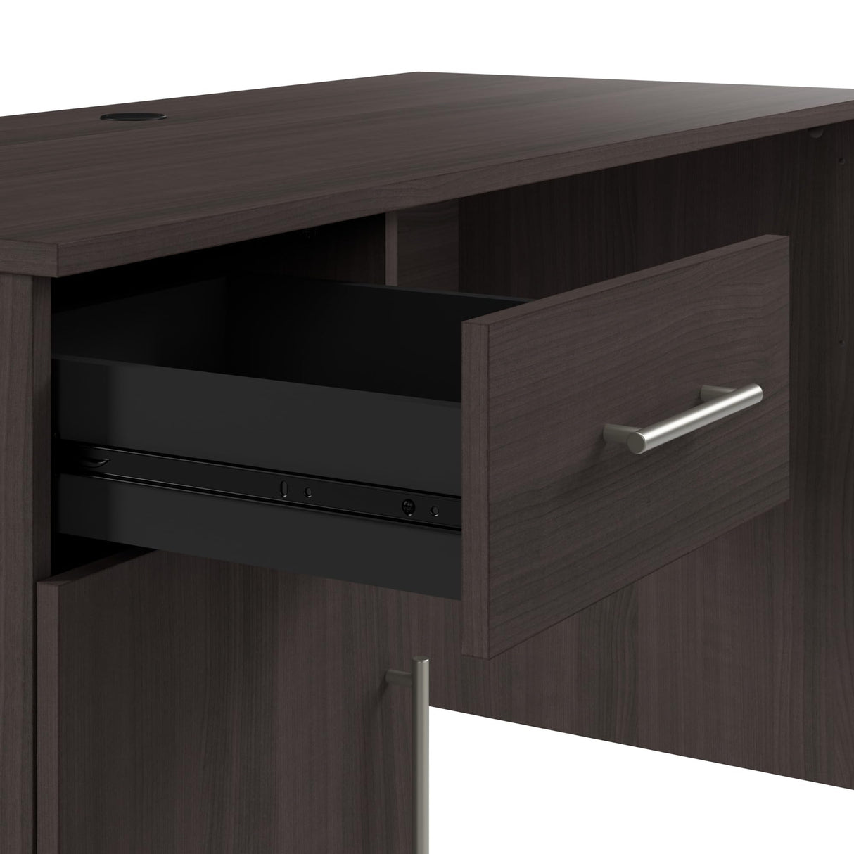 Bush Furniture Somerset 54W Office Desk with Drawer and Storage Cabinet in Storm Gray | Computer Table for Home Office Workspace Bush Business Furniture
