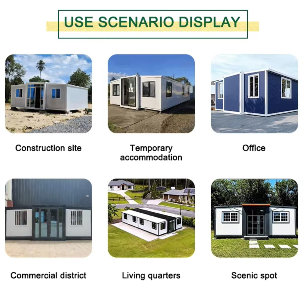 Prefab Tiny Homes to Live in for Adults, 20ft Expandable Prefab Modular House with 2 Bedroom Fully Equipped Bathroom and Kitchen Affordable Compact Living Solution, Foldable Container House Villa Home Generic
