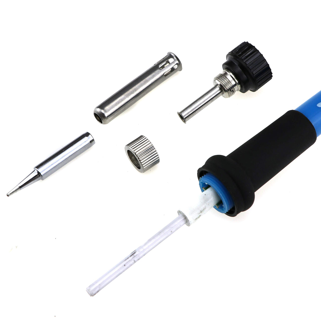110V 60W Adjustable Temperature Electric Soldering Iron Welding Rework Repair Tool With 5pcs Solder Tip US Plug Sumsour