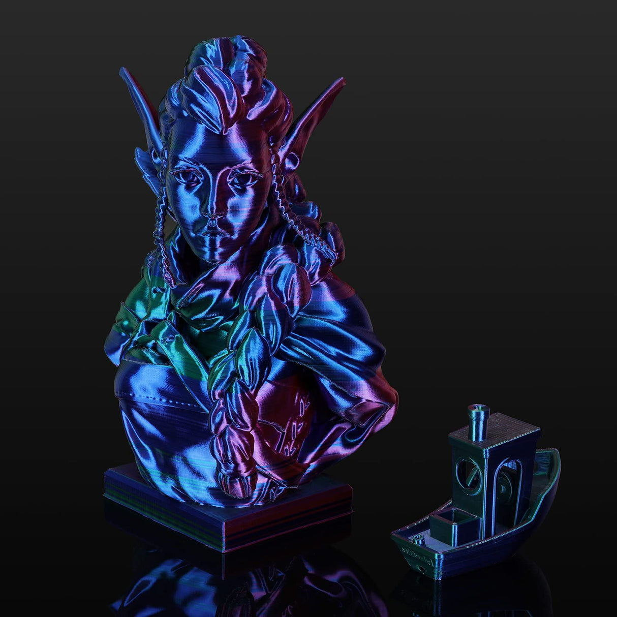 Kingroon PLA 3D Printer Filament, Triple Color Silk PLA Filament, Dimensional Accuracy +/- 0.03 mm, 1 kg Spool(2.2lbs), 1.75 mm, Red Blue Green Kingroon