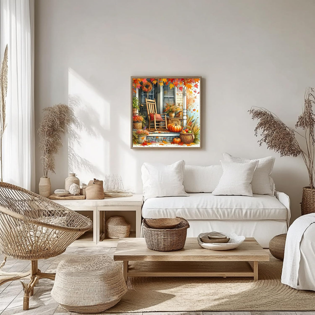 xcemhil Thanksgiving Paint by Numbers Kit for Adults, Thanksgiving Painting by Numbers, Adult Paint by Number Kits Suitable for Gifts and Interior Decor 16x16 Inch xcemhil