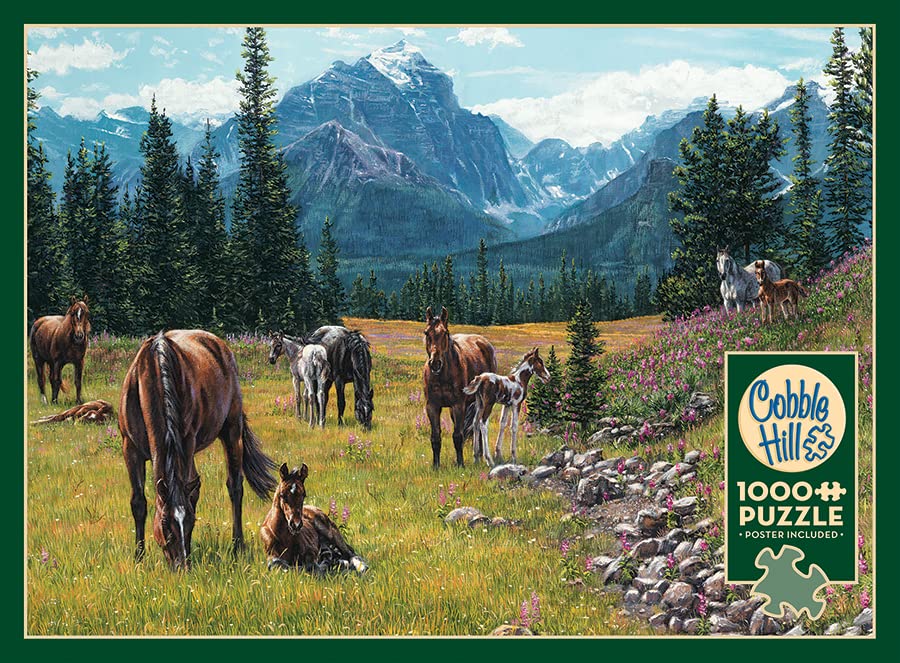 Cobble Hill 1000 Piece Puzzle - Horse Meadow - Sample Poster Included Cobble Hill Puzzle Company Ltd.